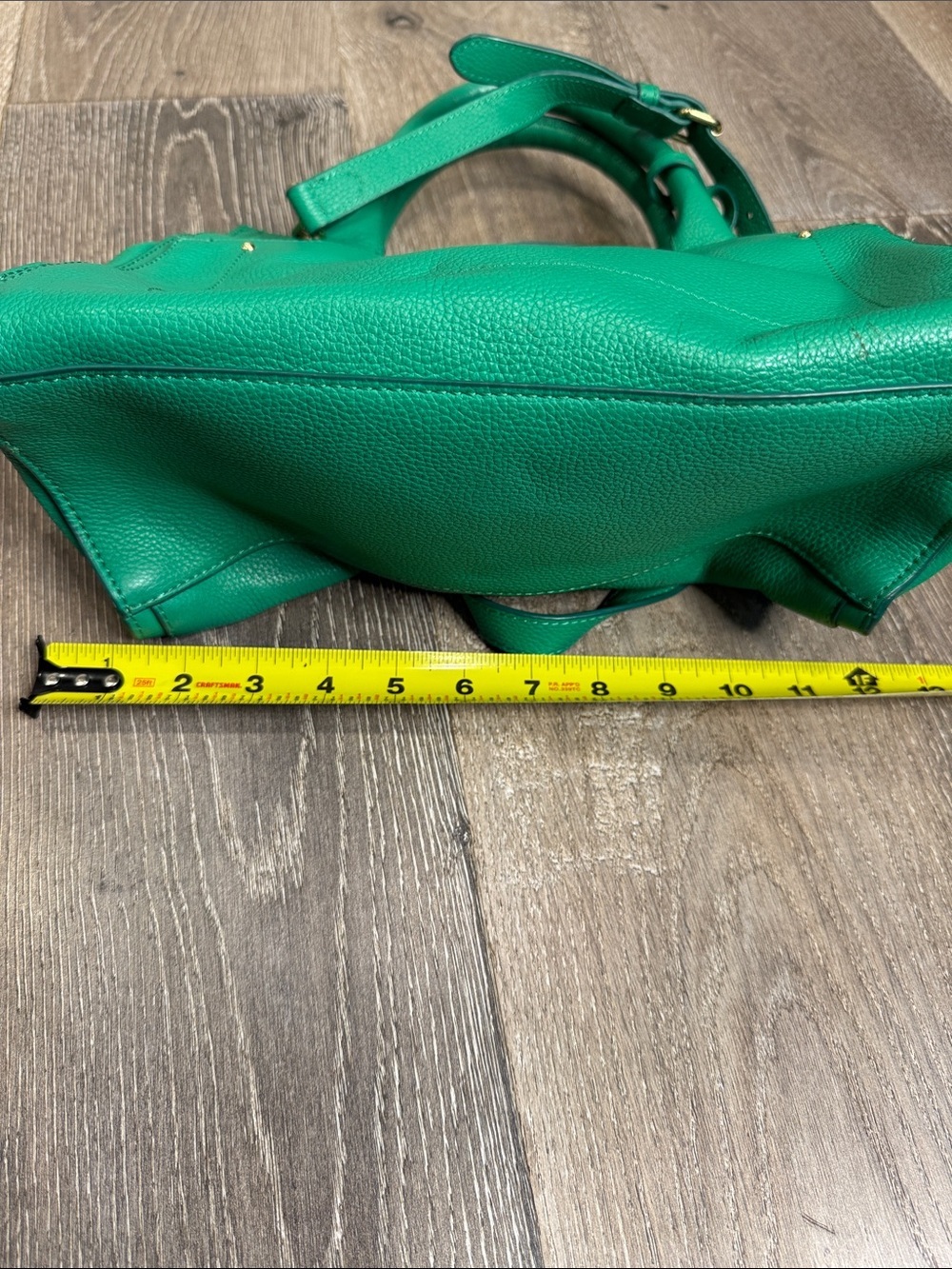 Vince Camuto Kylie Satchel Teal Green Pebbled Leather with Detachable Strap - Picture 10 of 13